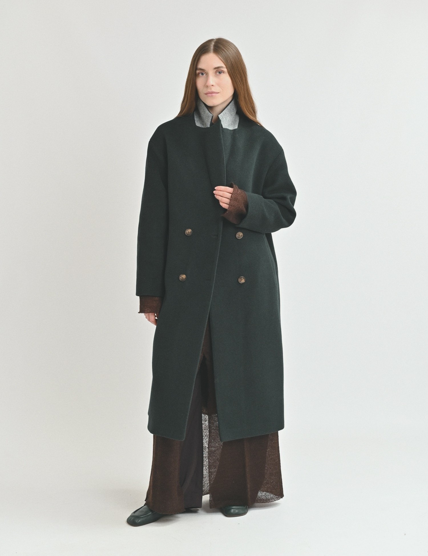 Картинка Пальто темно-зелене